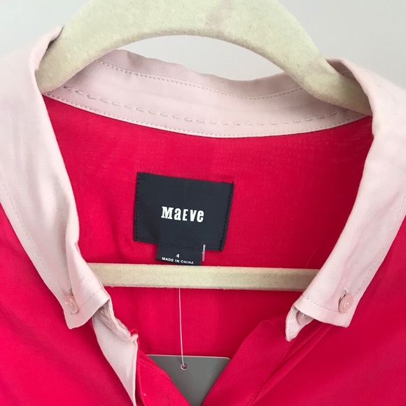 NWT Anthro Maeve Silk Button Up | 4 - Picture 3 of 7